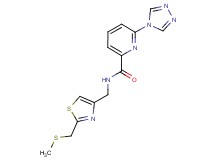N-({2-[(methylthio)methyl]-1,3-thiazol-4-yl}methyl)-6-(4H-1,2,4-triazol-4-yl)pyridine-2-carboxamide