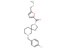 7-(4-fluorobenzyl)-2-{5-[(methylthio)methyl]-2-furoyl}-2,7-diazaspiro[4.5]decane