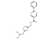 N-[(5-isobutyl-1,2,4-oxadiazol-3-yl)methyl]-2-phenylpyrimidine-5-carboxamide