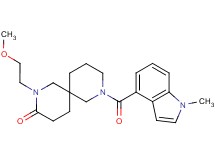 2-(2-methoxyethyl)-8-[(1-methyl-1H-indol-4-yl)carbonyl]-2,8-diazaspiro[5.5]undecan-3-one
