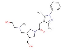 2-[{[(3R*,4R*)-1-[(3,5-dimethyl-1-phenyl-1H-pyrazol-4-yl)acetyl]-4-(hydroxymethyl)pyrrolidin-3-yl]methyl}(methyl)amino]ethanol