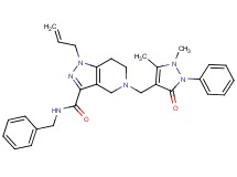 1-allyl-N-benzyl-5-[(1,5-dimethyl-3-oxo-2-phenyl-2,3-dihydro-1H-pyrazol-4-yl)methyl]-4,5,6,7-tetrahydro-1H-pyrazolo[4,3-c]pyridine-3-carboxamide