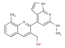 {8-methyl-2-[6-(methylamino)-1H-pyrrolo[2,3-b]pyridin-4-yl]quinolin-3-yl}methanol