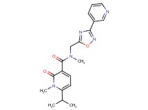 6-isopropyl-N,1-dimethyl-2-oxo-N-{[3-(3-pyridinyl)-1,2,4-oxadiazol-5-yl]methyl}-1,2-dihydro-3-pyridinecarboxamide