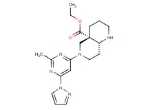 ethyl (4aS*,8aR*)-6-[2-methyl-6-(1H-pyrazol-1-yl)-4-pyrimidinyl]octahydro-1,6-naphthyridine-4a(2H)-carboxylate