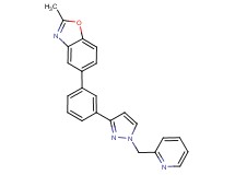 2-methyl-5-{3-[1-(2-pyridinylmethyl)-1H-pyrazol-3-yl]phenyl}-1,3-benzoxazole