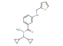 N-(dicyclopropylmethyl)-N-methyl-3-[(2-thienylmethyl)amino]benzamide