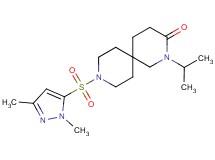 9-[(1,3-dimethyl-1H-pyrazol-5-yl)sulfonyl]-2-isopropyl-2,9-diazaspiro[5.5]undecan-3-one