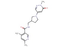 4,6-dimethyl-N-{[1-(1-methyl-6-oxo-1,6-dihydro-4-pyridazinyl)-3-pyrrolidinyl]methyl}nicotinamide