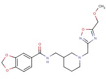 N-[(1-{[5-(methoxymethyl)-1,2,4-oxadiazol-3-yl]methyl}piperidin-3-yl)methyl]-1,3-benzodioxole-5-carboxamide