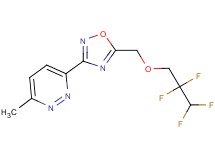 3-methyl-6-{5-[(2,2,3,3-tetrafluoropropoxy)methyl]-1,2,4-oxadiazol-3-yl}pyridazine