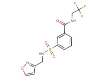 3-{[(isoxazol-3-ylmethyl)amino]sulfonyl}-N-(2,2,2-trifluoroethyl)benzamide