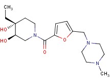 (3R*,4R*)-4-ethyl-1-{5-[(4-methylpiperazin-1-yl)methyl]-2-furoyl}piperidine-3,4-diol