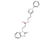 3-(2-oxo-2,3-dihydro-1H-benzimidazol-1-yl)-N-[2-(1-phenyl-1H-pyrazol-4-yl)ethyl]propanamide