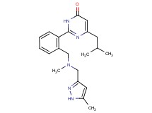 6-isobutyl-2-[2-({methyl[(5-methyl-1H-pyrazol-3-yl)methyl]amino}methyl)phenyl]pyrimidin-4(3H)-one