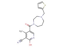 2-hydroxy-4-methyl-5-{[4-(2-thienylmethyl)-1,4-diazepan-1-yl]carbonyl}nicotinonitrile