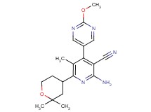 2-amino-6-(2,2-dimethyltetrahydro-2H-pyran-4-yl)-4-(2-methoxypyrimidin-5-yl)-5-methylnicotinonitrile