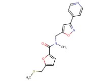 N-methyl-5-[(methylthio)methyl]-N-{[3-(4-pyridinyl)-5-isoxazolyl]methyl}-2-furamide