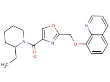 8-({4-[(2-ethyl-1-piperidinyl)carbonyl]-1,3-oxazol-2-yl}methoxy)quinoline