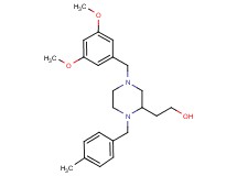 2-[4-(3,5-dimethoxybenzyl)-1-(4-methylbenzyl)-2-piperazinyl]ethanol