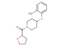 4-[(2-methylphenyl)thio]-1-(tetrahydro-2-furanylcarbonyl)piperidine