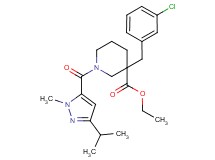 ethyl 3-(3-chlorobenzyl)-1-[(3-isopropyl-1-methyl-1H-pyrazol-5-yl)carbonyl]-3-piperidinecarboxylate