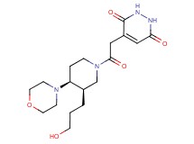 4-{2-[(3R*,4S*)-3-(3-hydroxypropyl)-4-morpholin-4-ylpiperidin-1-yl]-2-oxoethyl}-1,2-dihydropyridazine-3,6-dione