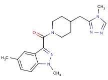 1,5-dimethyl-3-({4-[(4-methyl-4H-1,2,4-triazol-3-yl)methyl]piperidin-1-yl}carbonyl)-1H-indazole