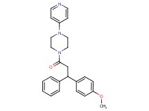 1-[3-(4-methoxyphenyl)-3-phenylpropanoyl]-4-(4-pyridinyl)piperazine
