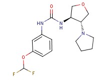 N-[3-(difluoromethoxy)phenyl]-N'-[(3R*,4R*)-4-pyrrolidin-1-yltetrahydrofuran-3-yl]urea