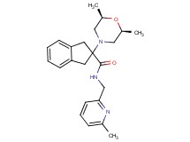2-[(2R*,6S*)-2,6-dimethyl-4-morpholinyl]-N-[(6-methyl-2-pyridinyl)methyl]-2-indanecarboxamide