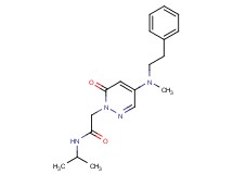 N-isopropyl-2-[4-[methyl(2-phenylethyl)amino]-6-oxo-1(6H)-pyridazinyl]acetamide