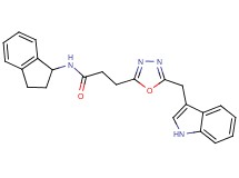 N-(2,3-dihydro-1H-inden-1-yl)-3-[5-(1H-indol-3-ylmethyl)-1,3,4-oxadiazol-2-yl]propanamide