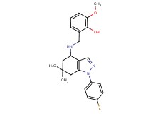 2-({[1-(4-fluorophenyl)-6,6-dimethyl-4,5,6,7-tetrahydro-1H-indazol-4-yl]amino}methyl)-6-methoxyphenol