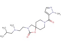 3-{2-[isobutyl(methyl)amino]ethyl}-8-[(1-methyl-1H-pyrazol-5-yl)carbonyl]-1-oxa-3,8-diazaspiro[4.5]decan-2-one