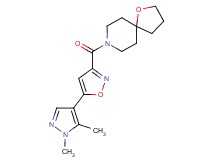 8-{[5-(1,5-dimethyl-1H-pyrazol-4-yl)-3-isoxazolyl]carbonyl}-1-oxa-8-azaspiro[4.5]decane