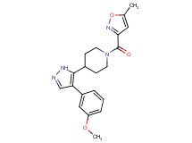 4-[4-(3-methoxyphenyl)-1H-pyrazol-5-yl]-1-[(5-methylisoxazol-3-yl)carbonyl]piperidine