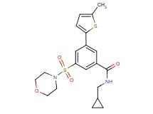 N-(cyclopropylmethyl)-3-(5-methyl-2-thienyl)-5-(4-morpholinylsulfonyl)benzamide