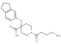1-(4-aminobutanoyl)-4-(2,3-dihydro-1H-inden-5-yloxy)piperidine-4-carboxylic acid