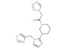 1-(1H-tetrazol-1-ylacetyl)-3-[1-(1,3-thiazol-4-ylmethyl)-1H-imidazol-2-yl]piperidine