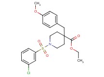 ethyl 1-[(3-chlorophenyl)sulfonyl]-4-(4-methoxybenzyl)-4-piperidinecarboxylate