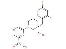 6-[3-(2,4-difluorobenzyl)-3-(hydroxymethyl)piperidin-1-yl]pyrazine-2-carboxamide