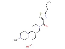 3-{(3R*,4S*)-4-(4-methylpiperazin-1-yl)-1-[(2-propyl-1,3-thiazol-4-yl)carbonyl]piperidin-3-yl}propan-1-ol