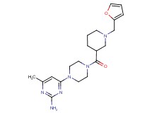 4-(4-{[1-(2-furylmethyl)-3-piperidinyl]carbonyl}-1-piperazinyl)-6-methyl-2-pyrimidinamine