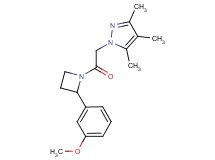 1-{2-[2-(3-methoxyphenyl)azetidin-1-yl]-2-oxoethyl}-3,4,5-trimethyl-1H-pyrazole
