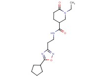 N-[2-(5-cyclopentyl-1,2,4-oxadiazol-3-yl)ethyl]-1-ethyl-6-oxo-3-piperidinecarboxamide
