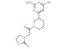 3-{2-[3-(6-hydroxy-2-methyl-4-pyrimidinyl)-1-piperidinyl]-2-oxoethyl}-1,3-oxazolidin-2-one