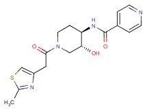 N-{(3R*,4R*)-3-hydroxy-1-[(2-methyl-1,3-thiazol-4-yl)acetyl]piperidin-4-yl}isonicotinamide