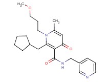 2-(cyclopentylmethyl)-1-(3-methoxypropyl)-6-methyl-4-oxo-N-(3-pyridinylmethyl)-1,4-dihydro-3-pyridinecarboxamide