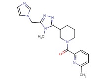 2-({3-[5-(1H-imidazol-1-ylmethyl)-4-methyl-4H-1,2,4-triazol-3-yl]piperidin-1-yl}carbonyl)-6-methylpyridine